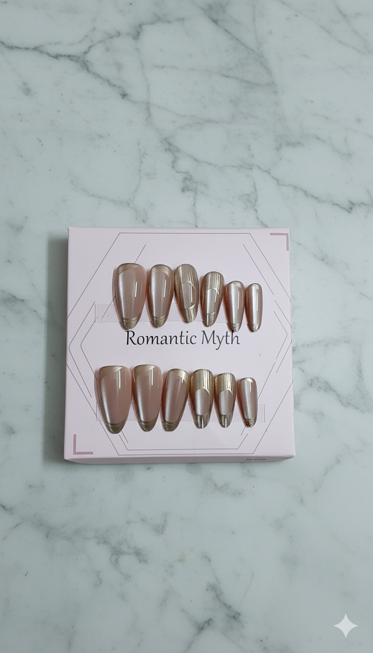 Light Peachy-Pink CAT EYE NAIL