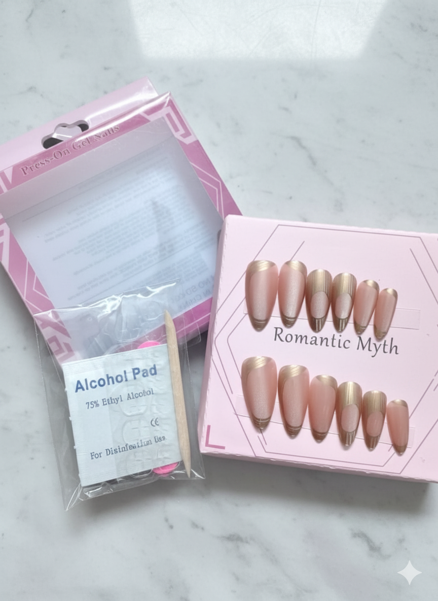 Metallic Peach/Pink CAT EYE NAILS - Image 2